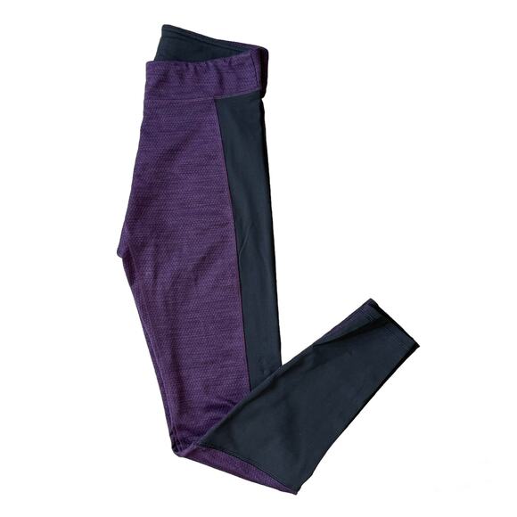 S Champion C9 Dark Purple Black Zip Pocket Stretch Ankle Athletic Leggings B9130 - Picture 4 of 4